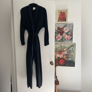 Anthropologie black gauze jumpsuit